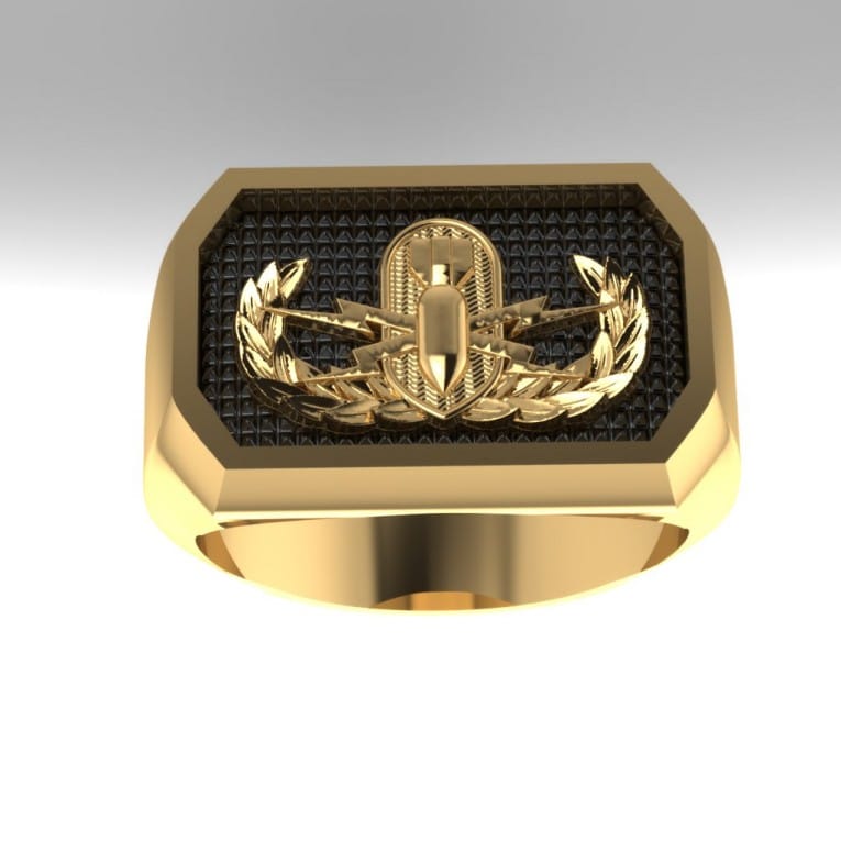 CUSTOM NAVY EOD RING MADE BY US VETERANS