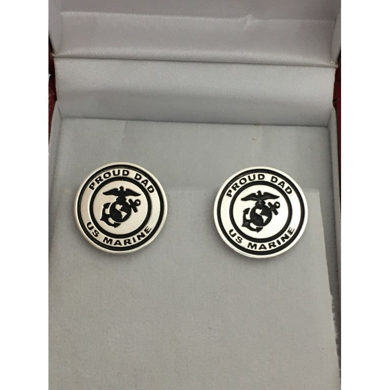 PROUD MARINE DAD CUFFLINKS