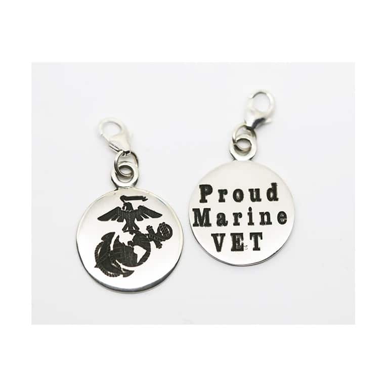 PROUD MARINE VET CHARM