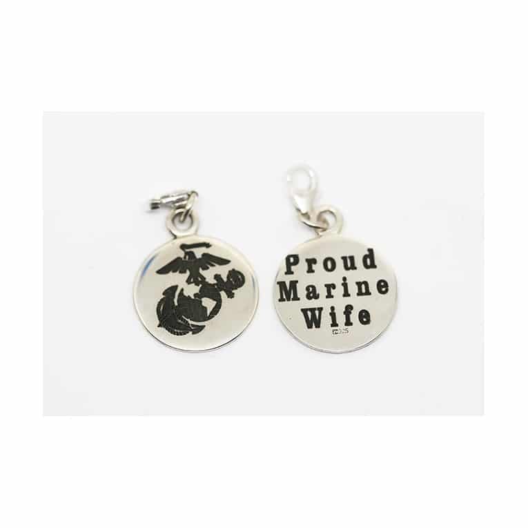 PROUD MARINE WIFE CHARM