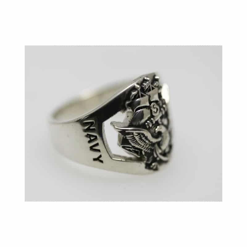 Amazing Custom Sterling Silver Navy Ring made by US Veterans