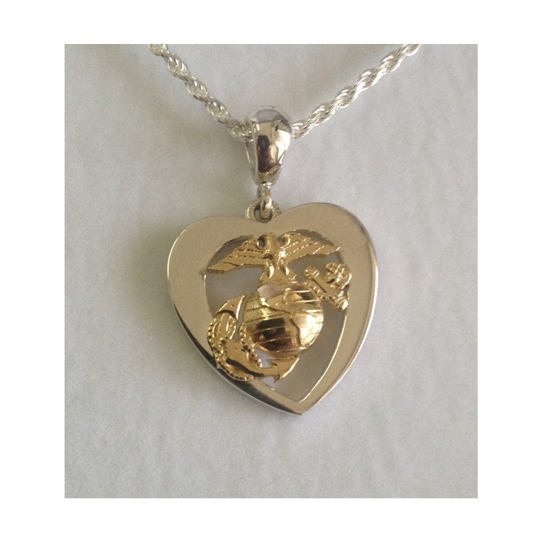 MARINE HEART WITH GOLD EGA