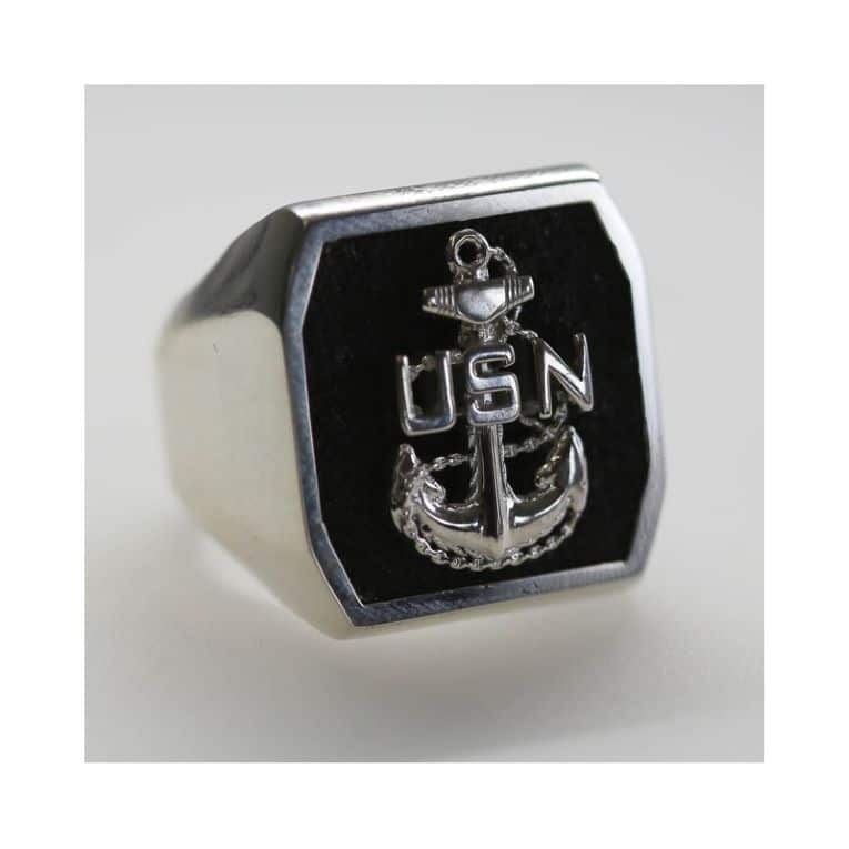 Sterling Silver US Navy Chief Ring