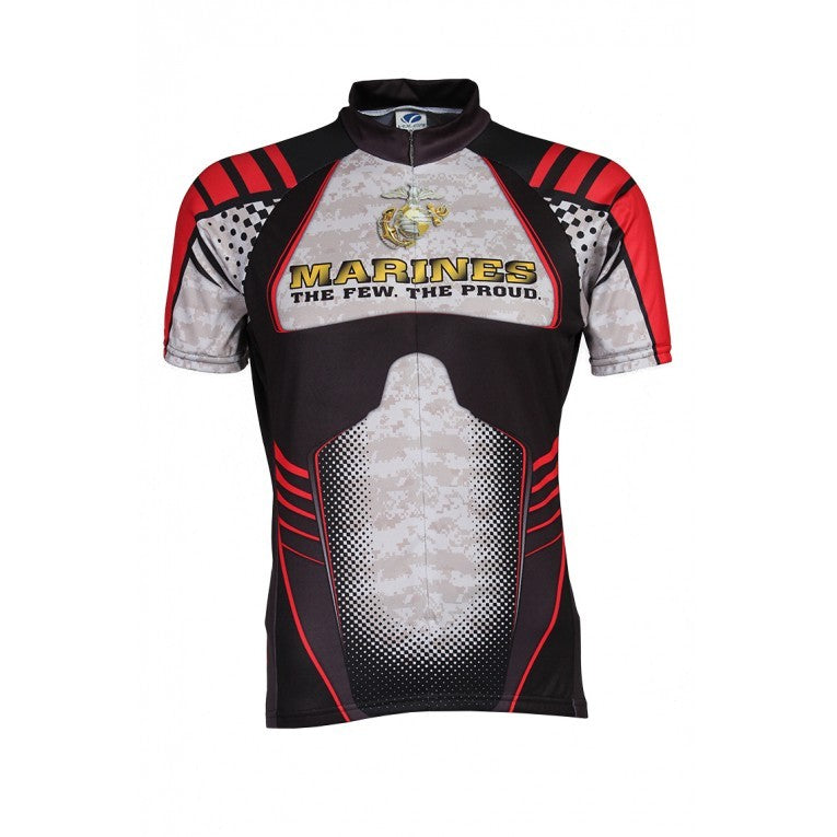 USMC THE FEW THE PROUD MEN'S CYCLING CLUB JERSEY CAMO