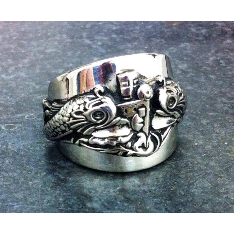 Amazing Custom Sterling Silver Submariner Ring