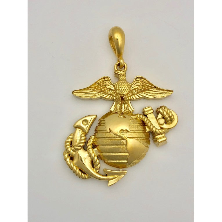 1.5_ TALL SOLID GOLD EAGLE GLOBE AND ANCHOR PENDANT_1
