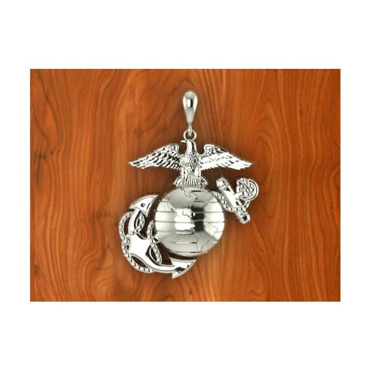 14K WHITE GOLD EGA PENDANT