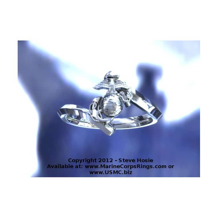 BEAUTIFUL GOLD MARINE CORPS RING FOR THE LADIES