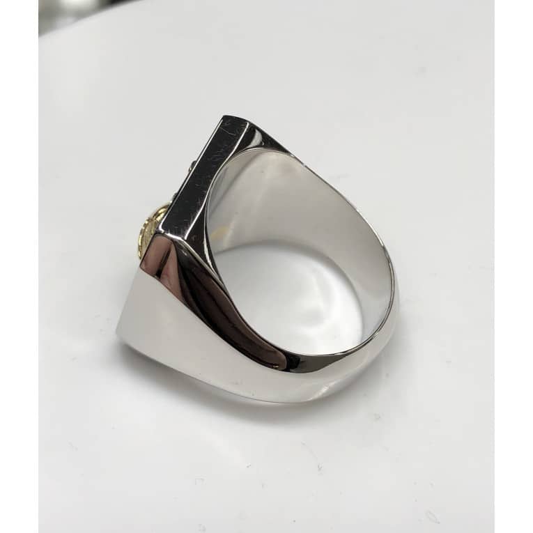 BEAUTIFUL GOLD MARINE CORPS RING WITH GOLD EAGLE GLOBE AND ANCHOR MR16_5