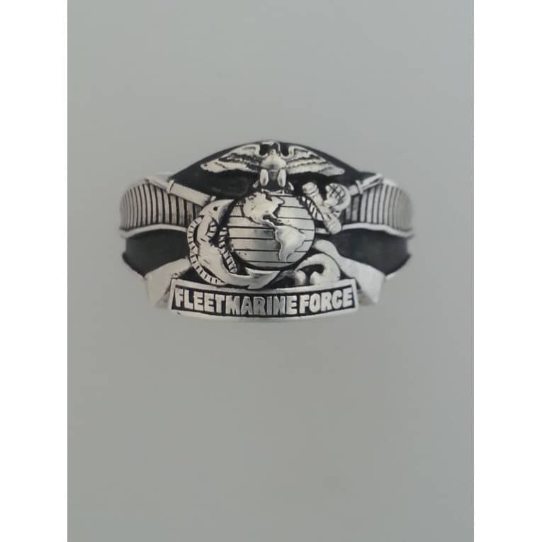 FLEET MARINE FORCE STERLING SILVER RING