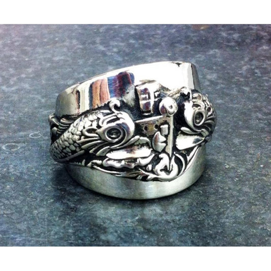 AMAZING CUSTOM STERLING SILVER SUBMARINER RING